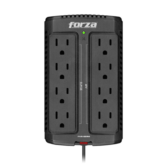 Estabilizador Forza Regulador Automatico de Voltaje 900VA 450W con 8 Salidas NEMA FVR-902