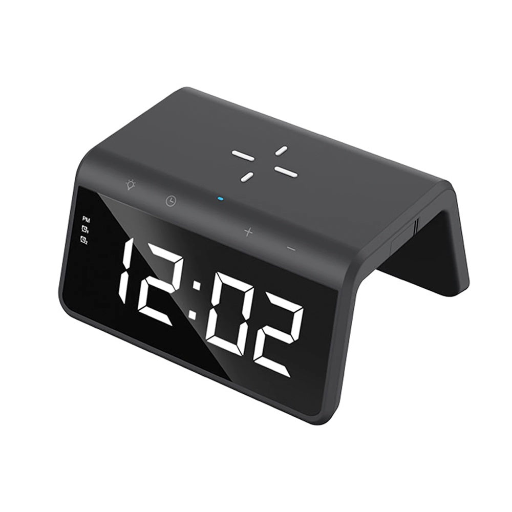 Reloj con Alarma Havit 6en1 Cargador Inalambrico y USB Alarma Decorativo Luces RGB Traseras W320-B