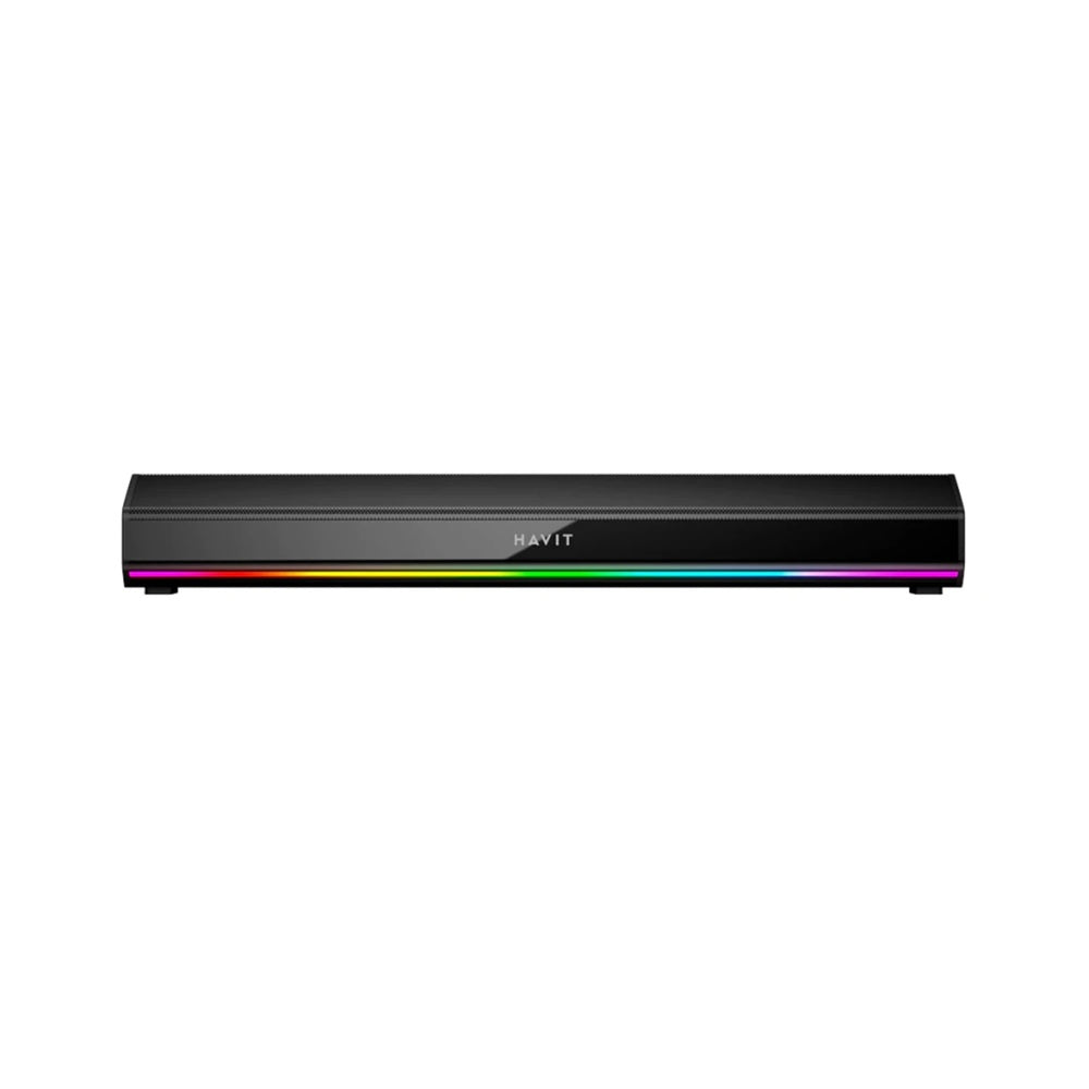 Barra de Sonido Havit RGB 10W RMS 5Wx2 Conexion Dual USB-C y BT v5.0 Autonomia 7horas Alcance 10m SK770BT