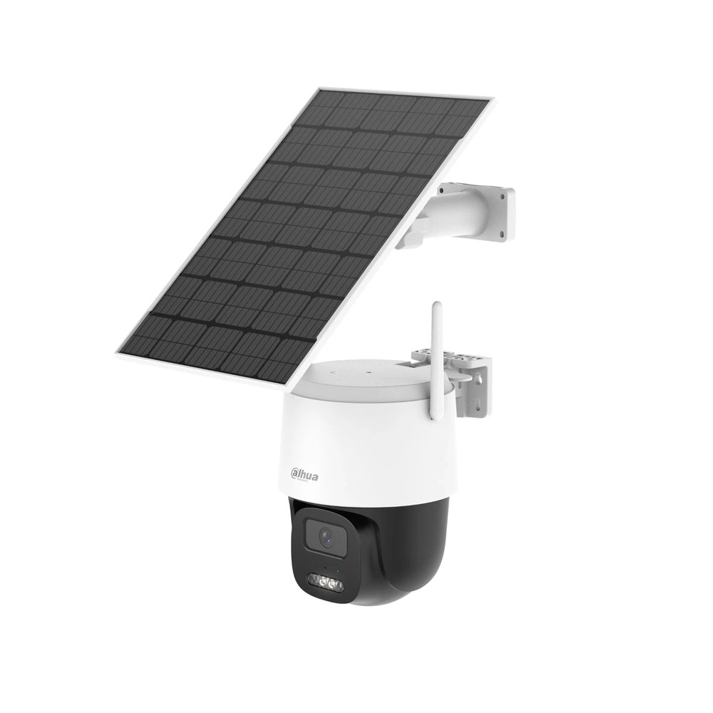 Camara IP Dahua 5MP WiFi Panel Solar y Bateria Integrada Sirena y Luz Disuacion Audio 2 Vias IP66 DH-IPC-BP5EP-0360B