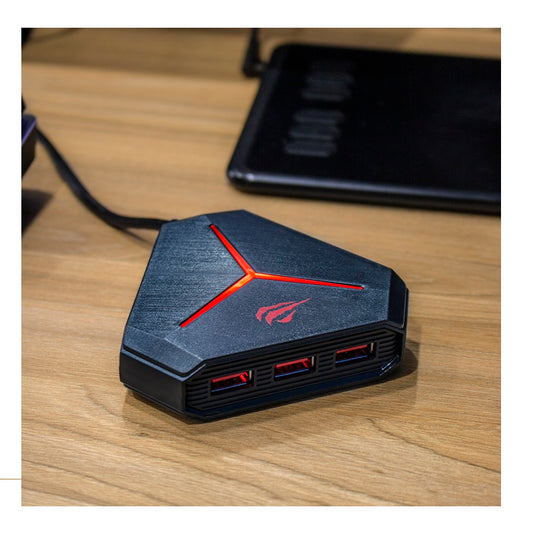Hub USB-A Havit Multifuncion con 10 Puertos en 1 Tipo Gamer H95