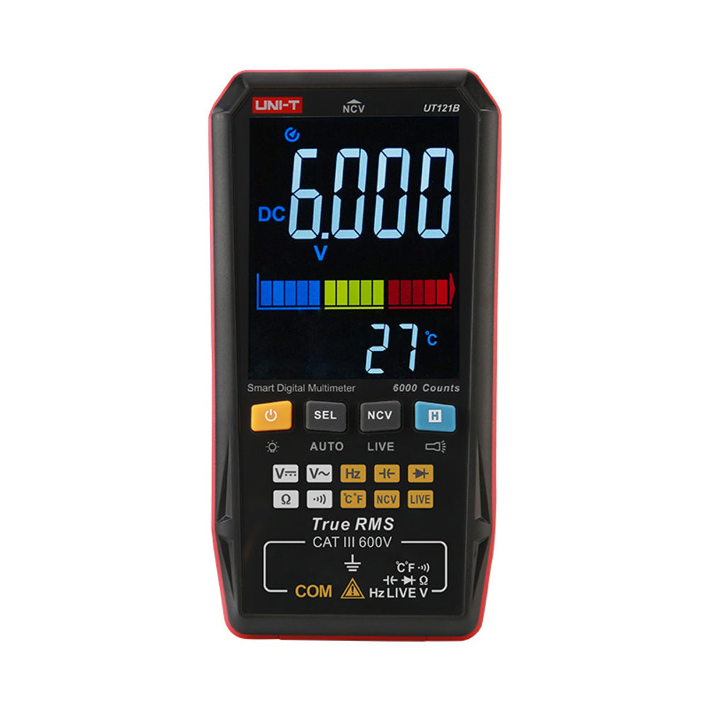 Multimetro Digital Uni-t Inteligente Voltaje AC DC Resistencia Frecuencia UT121B