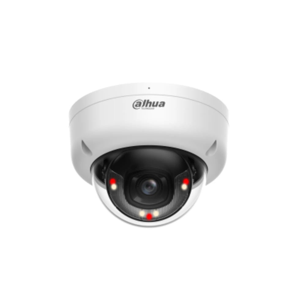 Camara IP Dahua Domo 4MP Antivandalica Luz 30m Detecta Personas Microfono 12Vdc PoE IP67 IK08 IPC-HDBW1439E1-A-IL-28-S6