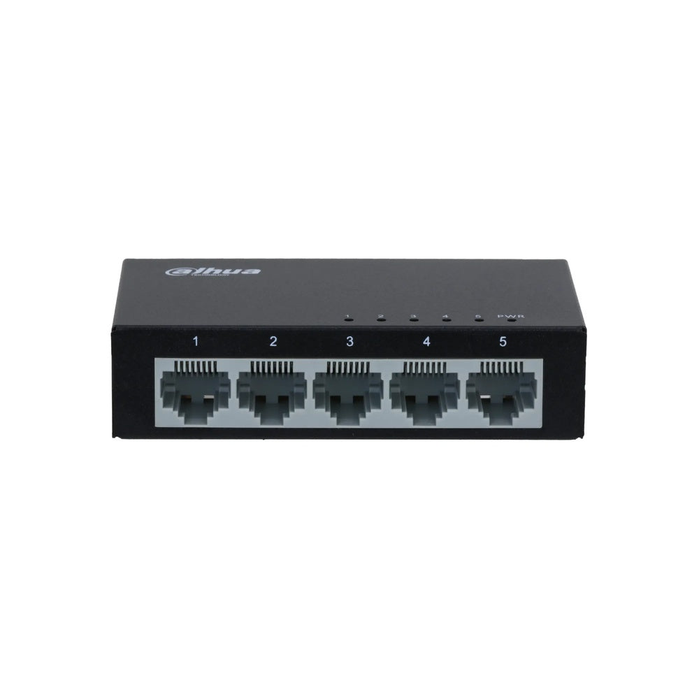 Switch Dahua 5 Puertos 10/100Mbps Capacidad Switching 1Gbps Certificado CE FCC Metalico DH-PFS3005-5ET-V2