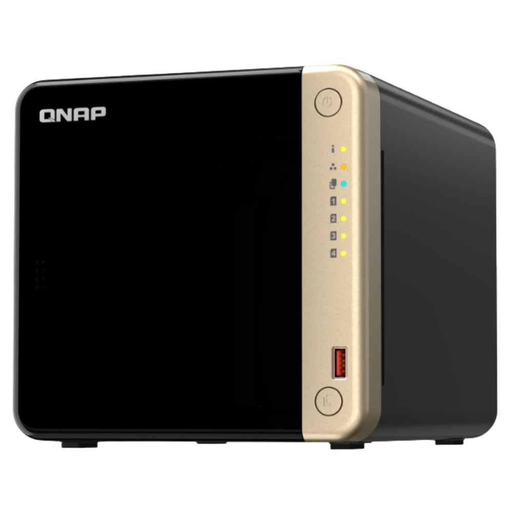 Servidor NAS QNAP de 4 Bahias Procesador Intel Celeron N5095 2.9GHz con 8GB RAM DDR4 Ampliable a 16GB, HOT SWAP, 2xEthernet 2.5GbE, 2xUSB-A 3.2, 1xHDMI 2.1 4K TS-464-8G-US