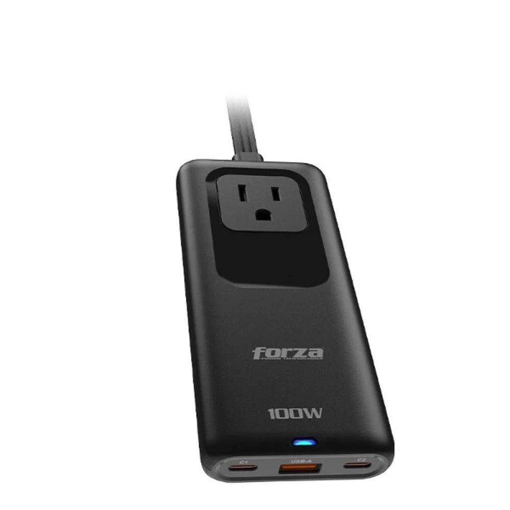 Cargador Rapido Forza 100Watts con Regleta de 1250Watts Salida 1xNEMA 5-15R 1xUSB-A 2xUSB-C PS-1100USBC