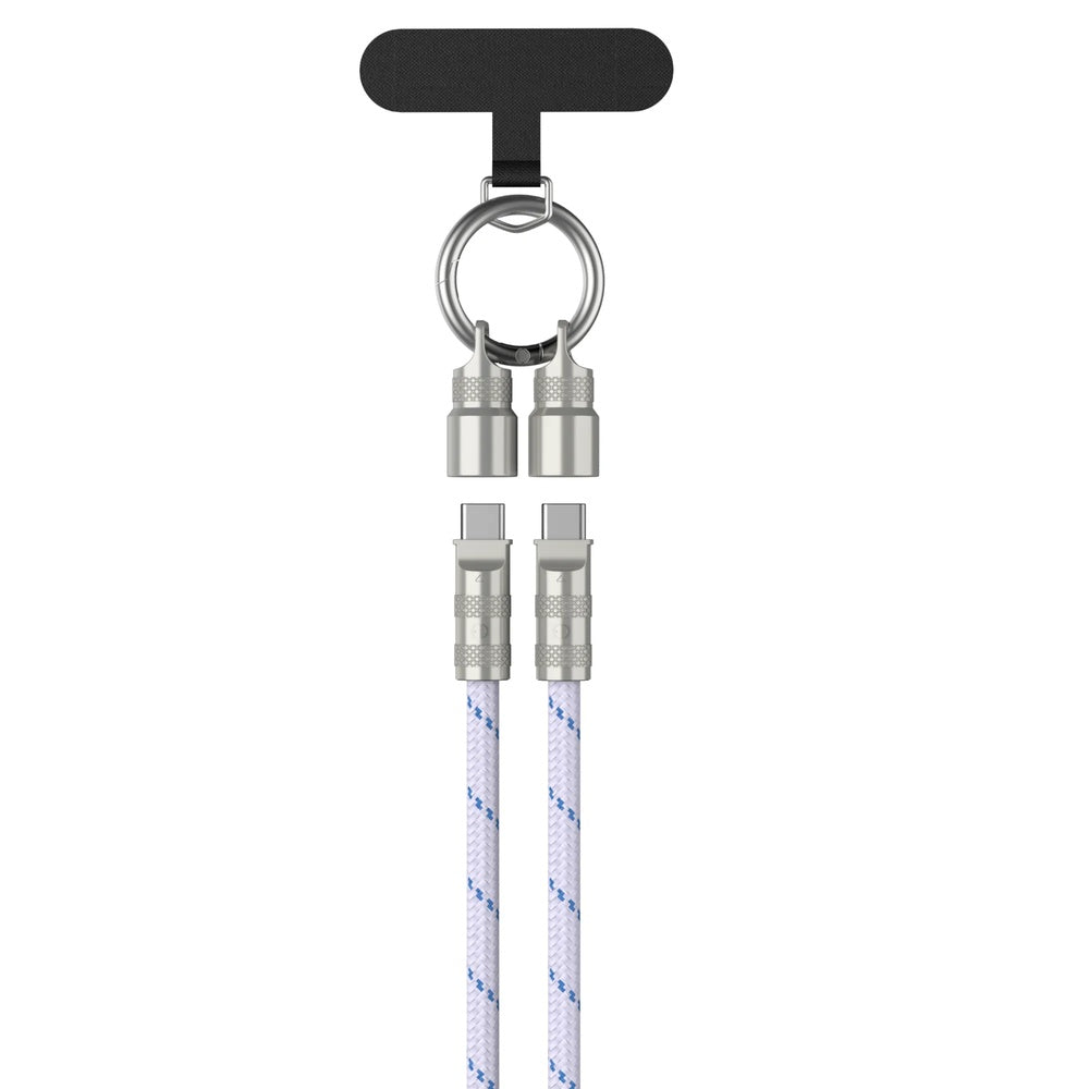 Cable Havit USB-C a USB-C Resistente Material Aleacion de Zinc+Malla Tejida Resistente PD60W Longitud 1.2m CB6340-PRPBL