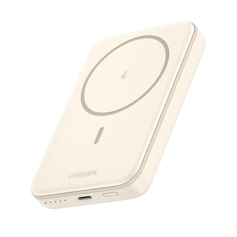 Cargador Portatil Havit Power Bank Magnetico de 10.000 mAh puerto USB-C Carga Dual Simultanea color Beige 25208