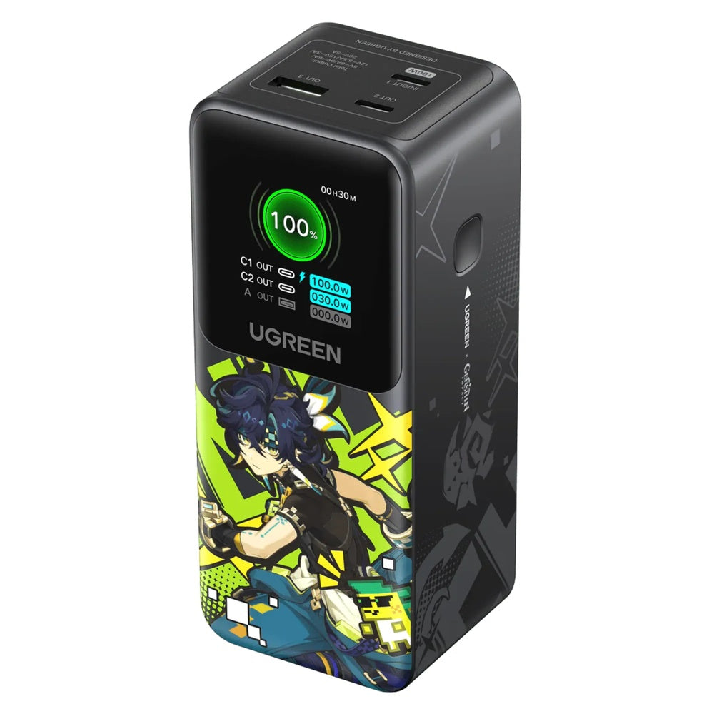 Power Bank Ugreen Nexode 20.000mAh Genshin Impact Carga Ultrarapida 100W Pantalla TFT Inteligente 35524GI