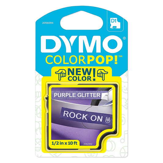 Cinta Dymo D1 Labelmanager Color Pop Blanco fondo Violeta 12mm x 3m 2056094
