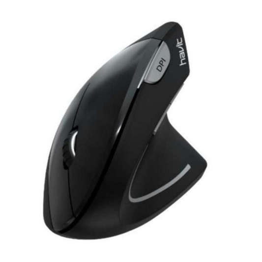 Mouse Havit Inalambrico tipo Ergonomico Vertical color Negro MS550GT