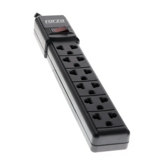 Regleta Forza 2200W 6 Tomas NEMA 5-15P Interruptor con Luz PS-001B