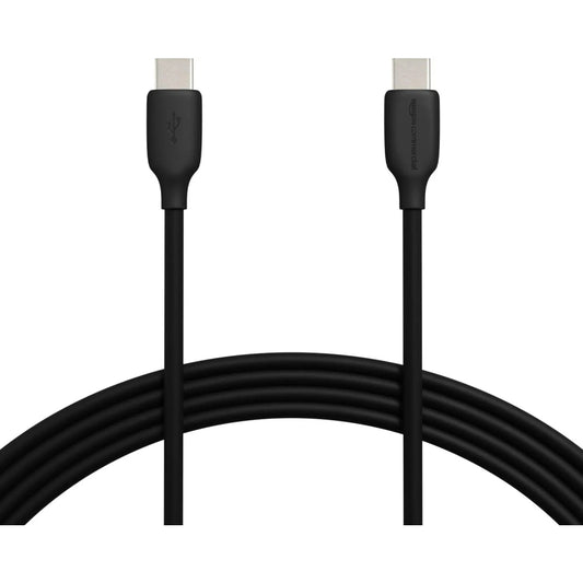 Kit 2 Cables Amazon Basic USB-C a USB-C 2.0 de carga rapida certificado USB-IF de 60W cable de 1.8m color Negro B085SB5148