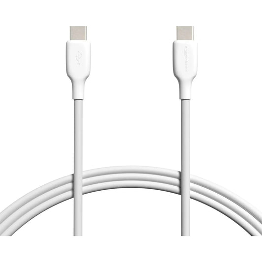 Cable Amazon Basic USB-C a USB-C 2.0 de carga rapida Certificado USB-IF 60W de 1.8m color Blanco B085SB6RSL
