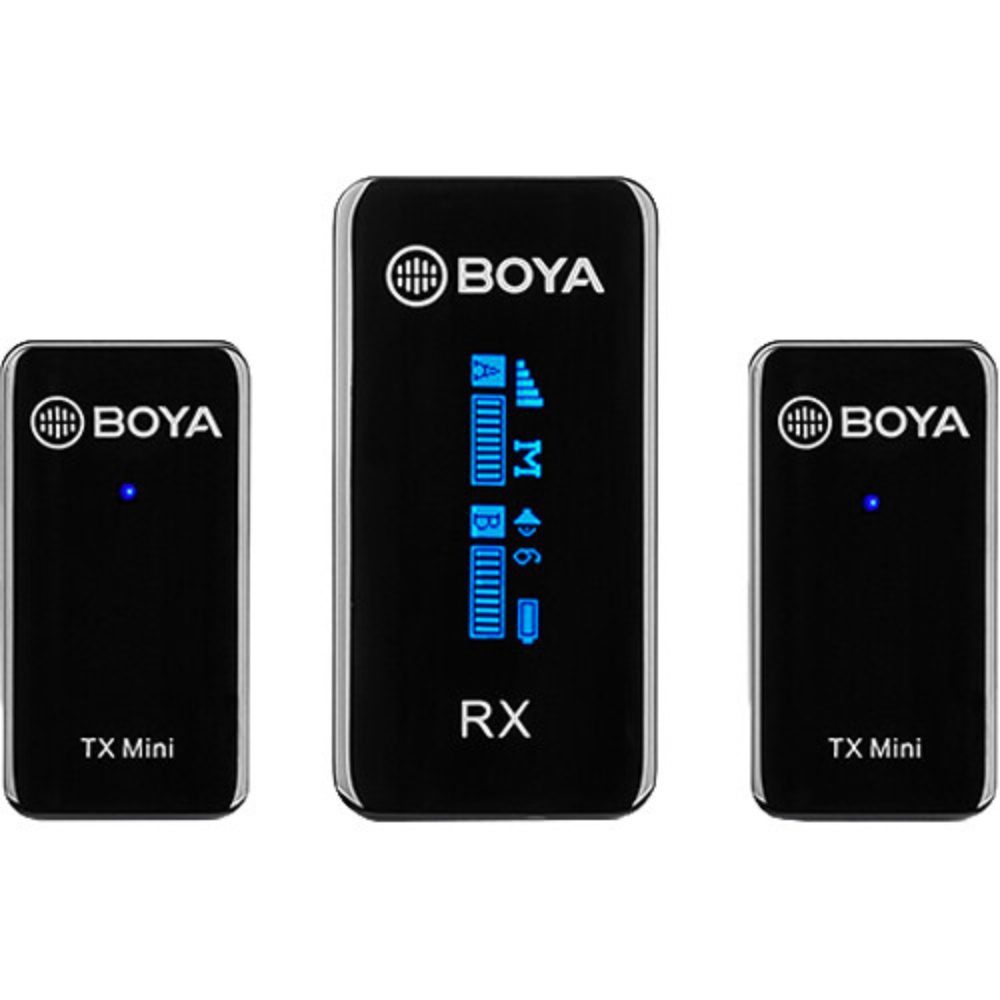 Microfono Inalambrico Boya Ultracompacto Ideal para Streaming Omnidireccional Compatible con DSLR Pantalla OLED BY-XM6-S2