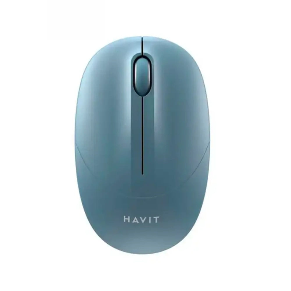 Mouse Havit Inalambrico 1600DPI 3 Botones Conexion Dual 2.4GHz y USB Alcance 10m color Azul MS54GT-BL