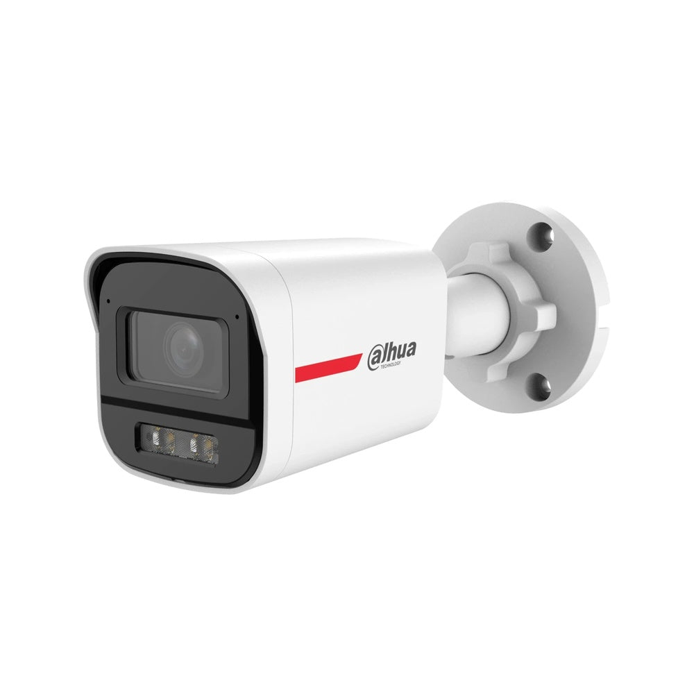 Camara Dahua HDCVI Bala 2MP 2.8mm Metalico Wizcolor Luz 30m Microfono CVI CVBS AHD TVI IP67 HAC-HFW1249SM-IL-A-PR-DIP