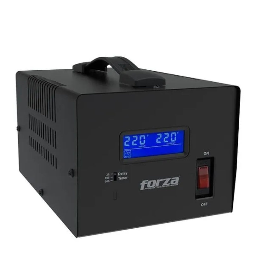 Regulador de Voltaje Forza 6000VA 3000W con 3 Salidas NEMA 5-15R Luz LED de Estado FVR-6002