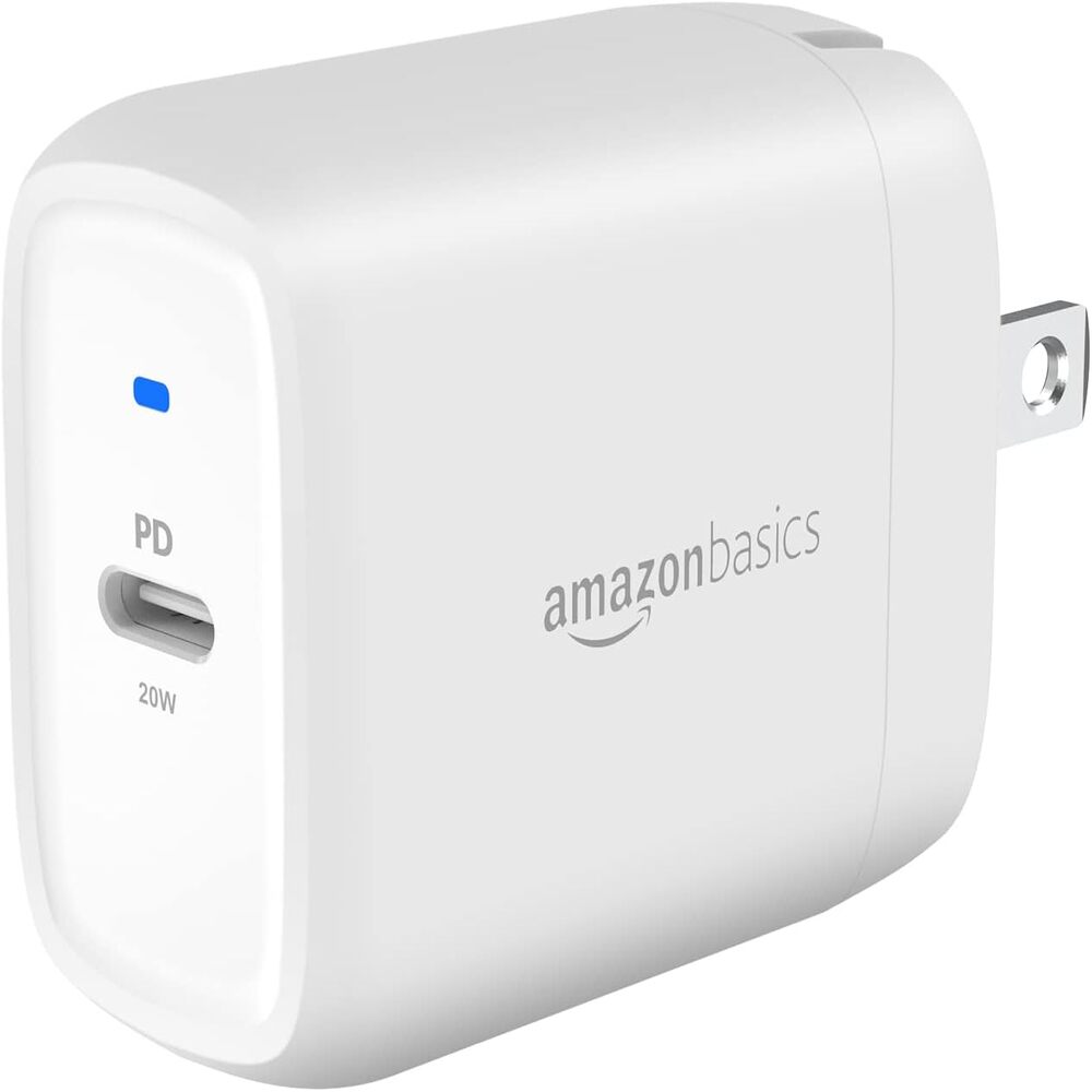 Cargador de Pared Amazon Basic puerto USB-C 20W carga rapida color Blanco B08MVCMNDD