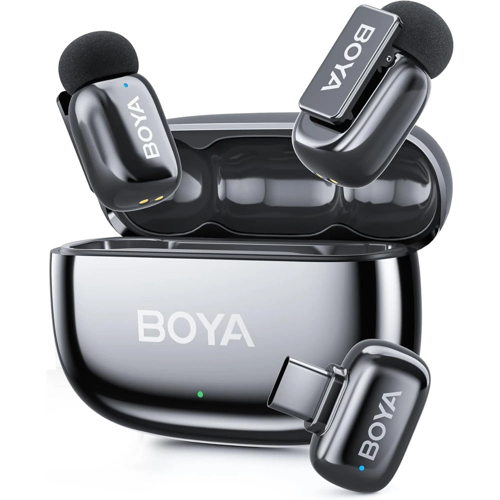Mini Microfono Inalambrico Boya Cancelacion de Ruido Alcance 100m Bateria 6 Horas Puerto USB-C BOYA mini 2-02LUNARSILVER