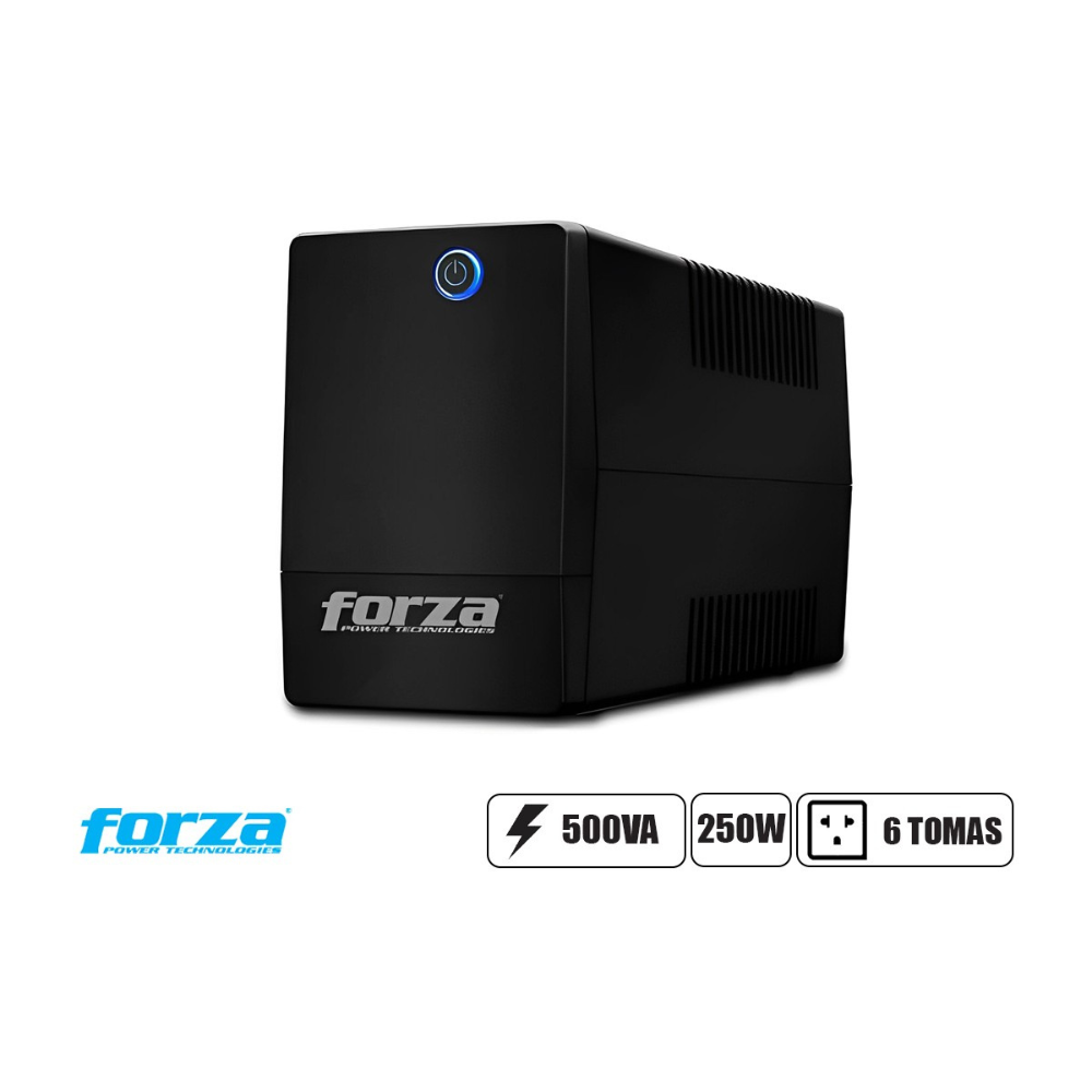 UPS Interactivo Forza 500VA 250W con 6 Salidas NEMA NT-512U