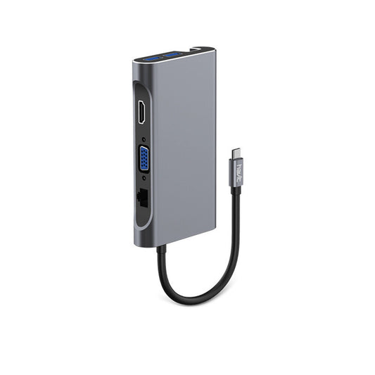 Hub USB-C Havit  7en1 con Puertos Ethernet VGA HDMI USB-C 3x USB-A 3.1 HB4001