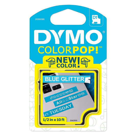Cinta Dymo D1 Labelmanager Color Pop Blanco fondo Celeste 12mm x 3m 2056086