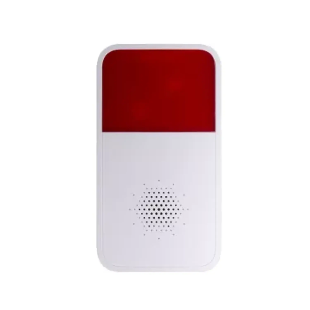 Sirena Inalambrica Dahua 85dB Comunicacion 2vias 433MHz hasta 700 metros linea vista Funciona con Alarma Dahua Montaje en Pared Bateria hasta 1.5 años DHI-ARA10-W