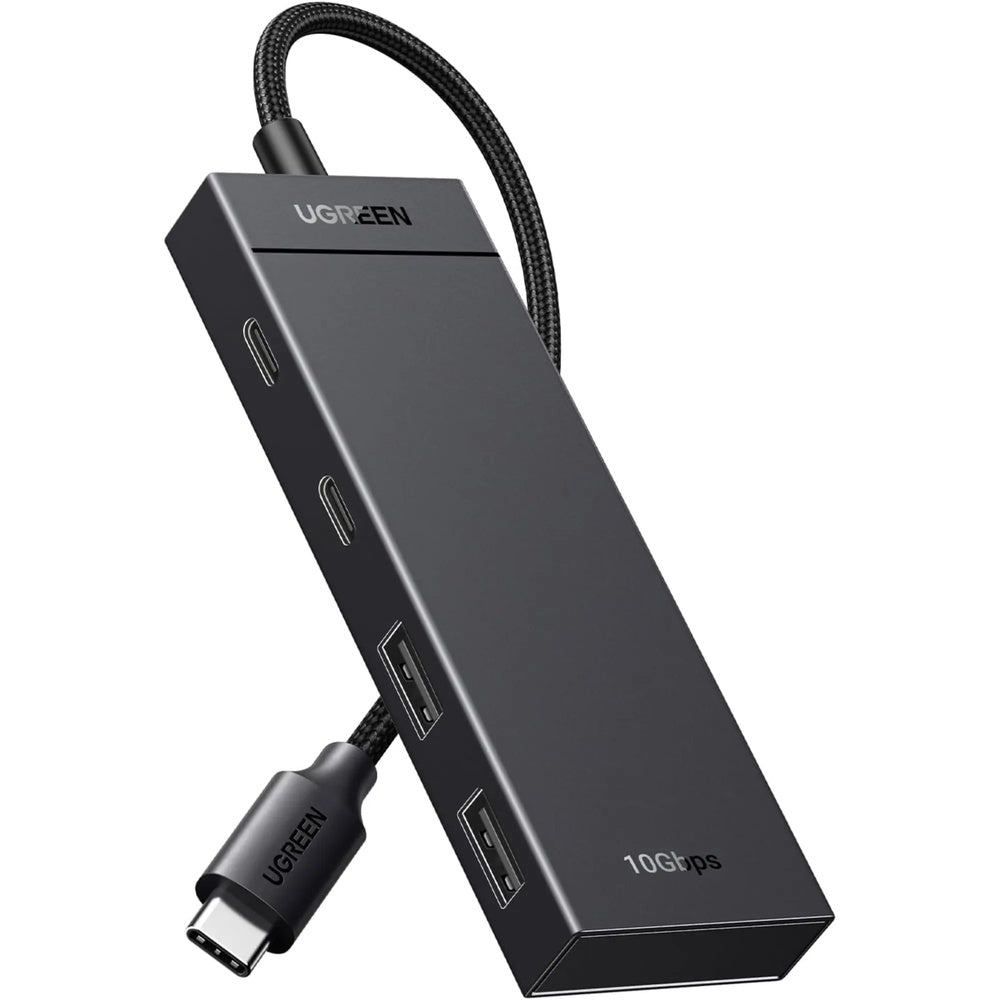 Hub Ugreen USB-C 4en1 2xUSB-C 3.2 + 2xUSB-A 3.2 10Gbps Ultrarapido Compatibilidad Universal 35583