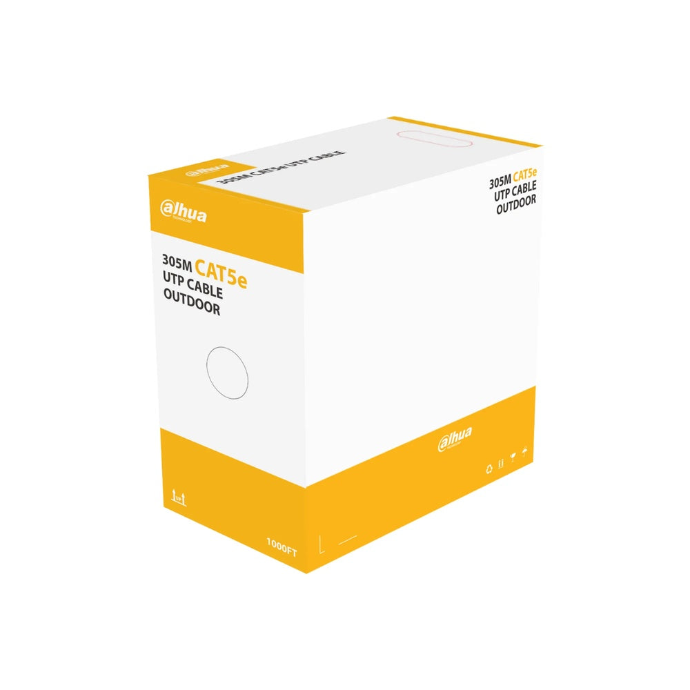 Cable UTP Dahua CAT5E Exterior 100% Cobre HDPE PoE DH-PFM920-5EU-black