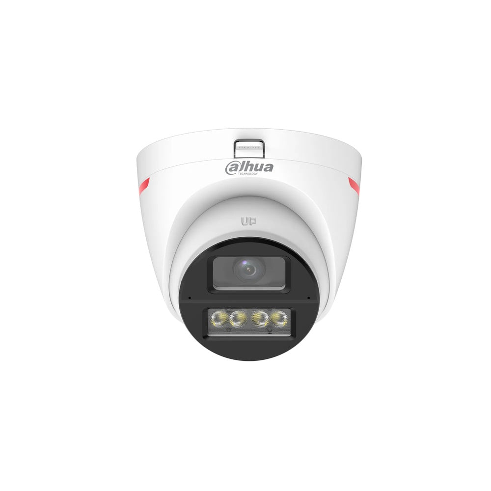 Camara Dahua HDCVI Domo 5MP Lente 2.8mm Metal Plastico Wizcolor Luz 50m Microfono Dual IP67 HAC-HDW1549X-IL-A-PRO-DIP
