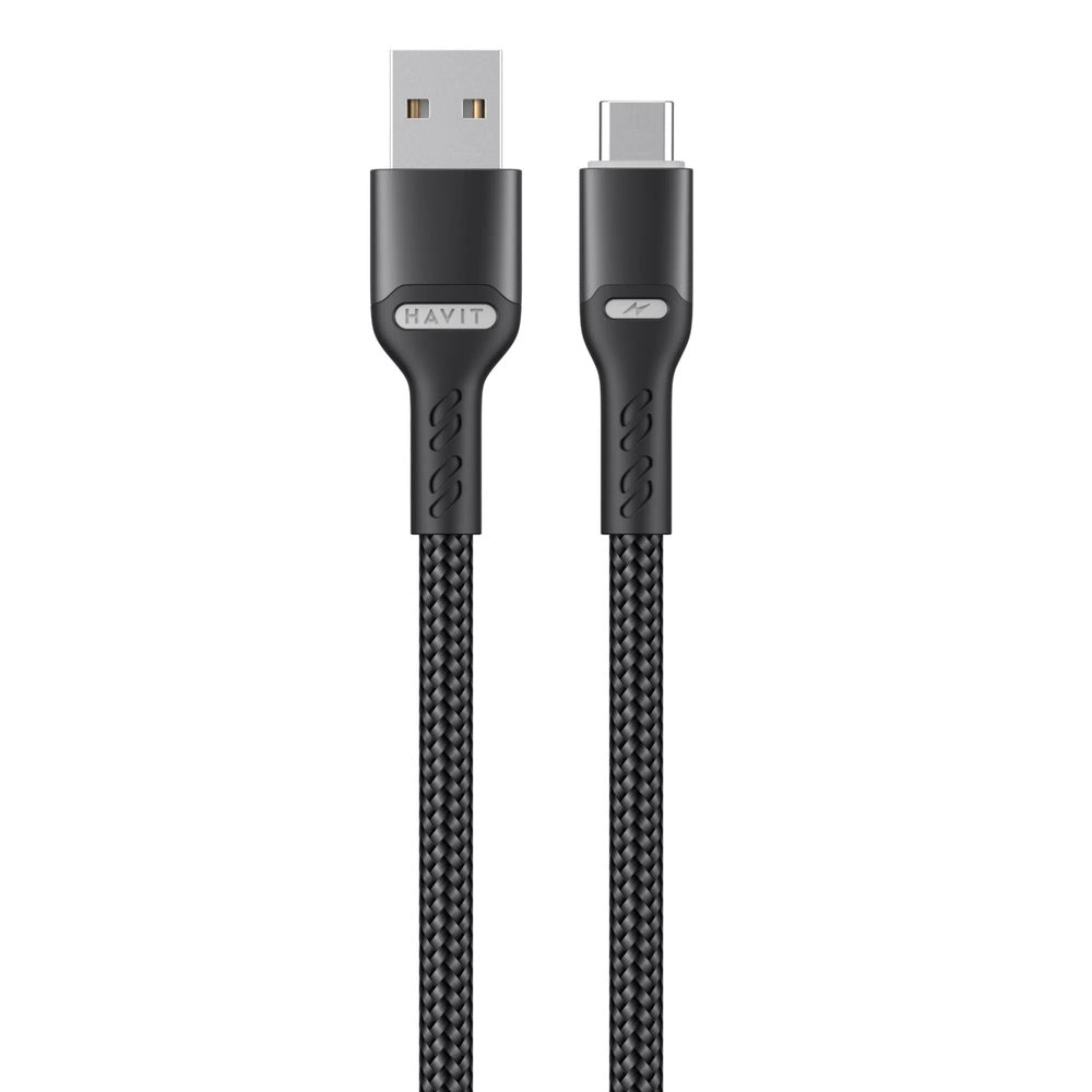 Cable de Carga Havit USB-A a USB-C 3Amp Longitud 1mt Transferencia Datos+Carga CB6217-BK