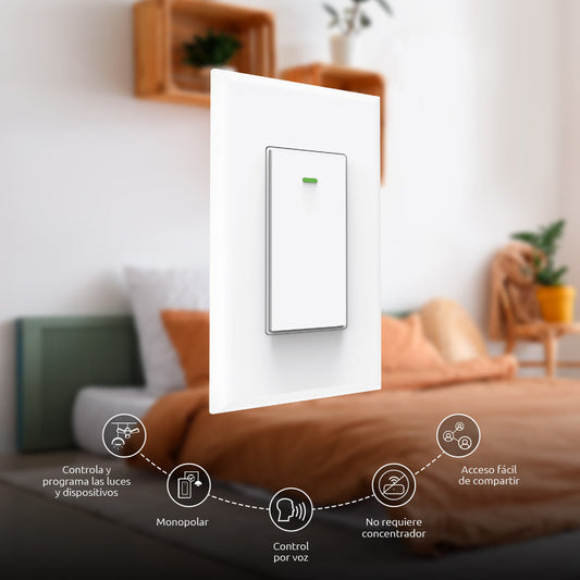 Interruptor Nexxt Inteligente para 1 Circuito conectividad Wi-Fi Google Home y Alexa NHE-S100