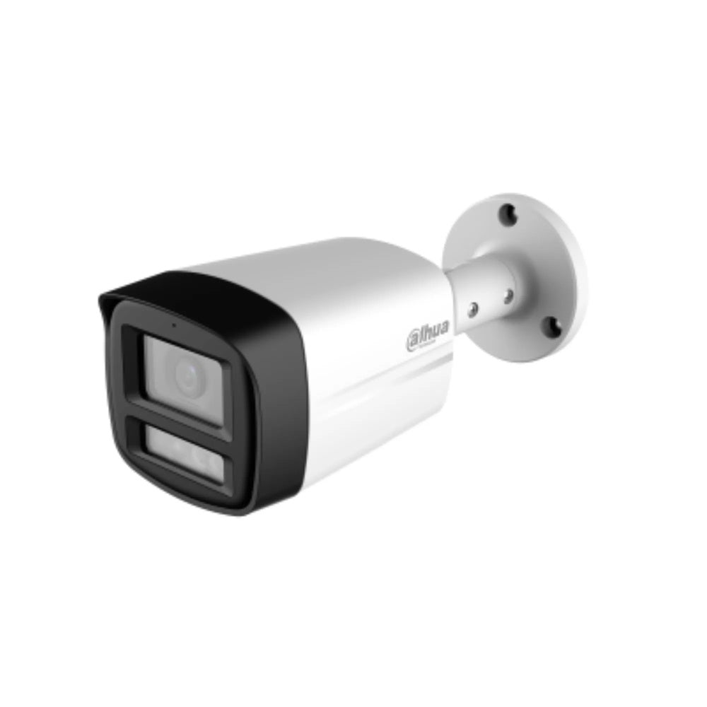Camara Dahua HDCVI Bala 2MP 2.8mm Metal Plastico Smart Dual Light Luz 40m CVI CVBS AHD TVI IP67 HAC-HFW1200TLM-IL-T-28-DI