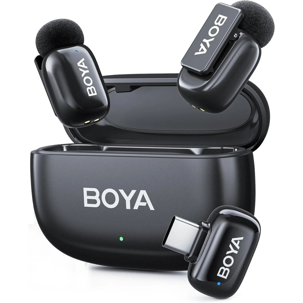 Mini Microfono Inalambrico Boya Dual Cancelacion de Ruido Alcance 100 metros Bateria 6 horas Puerto USB-C BOYA mini 2-02