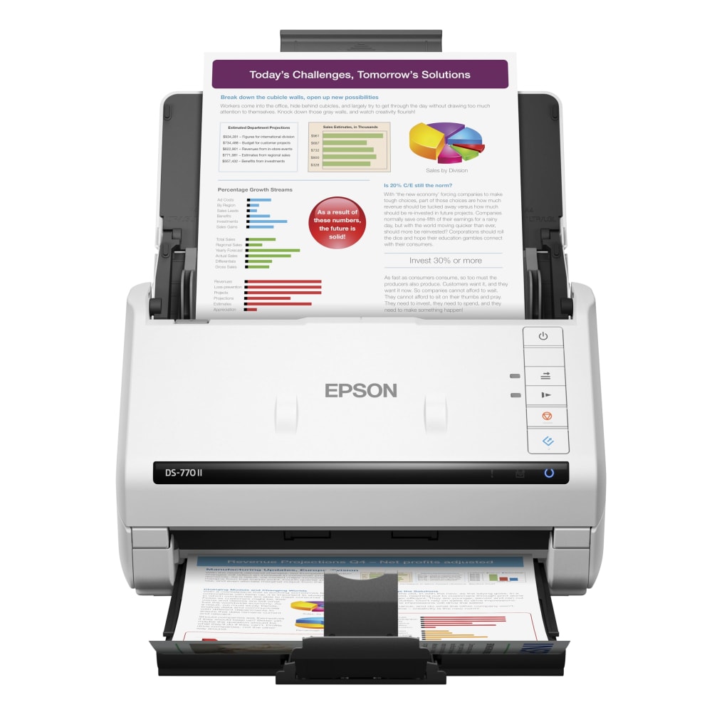 Escaner Epson DS-770 II ADF de 100 Paginas hasta 45PPM Simplex 90IPM Duplex Conectividad USB B11B262201