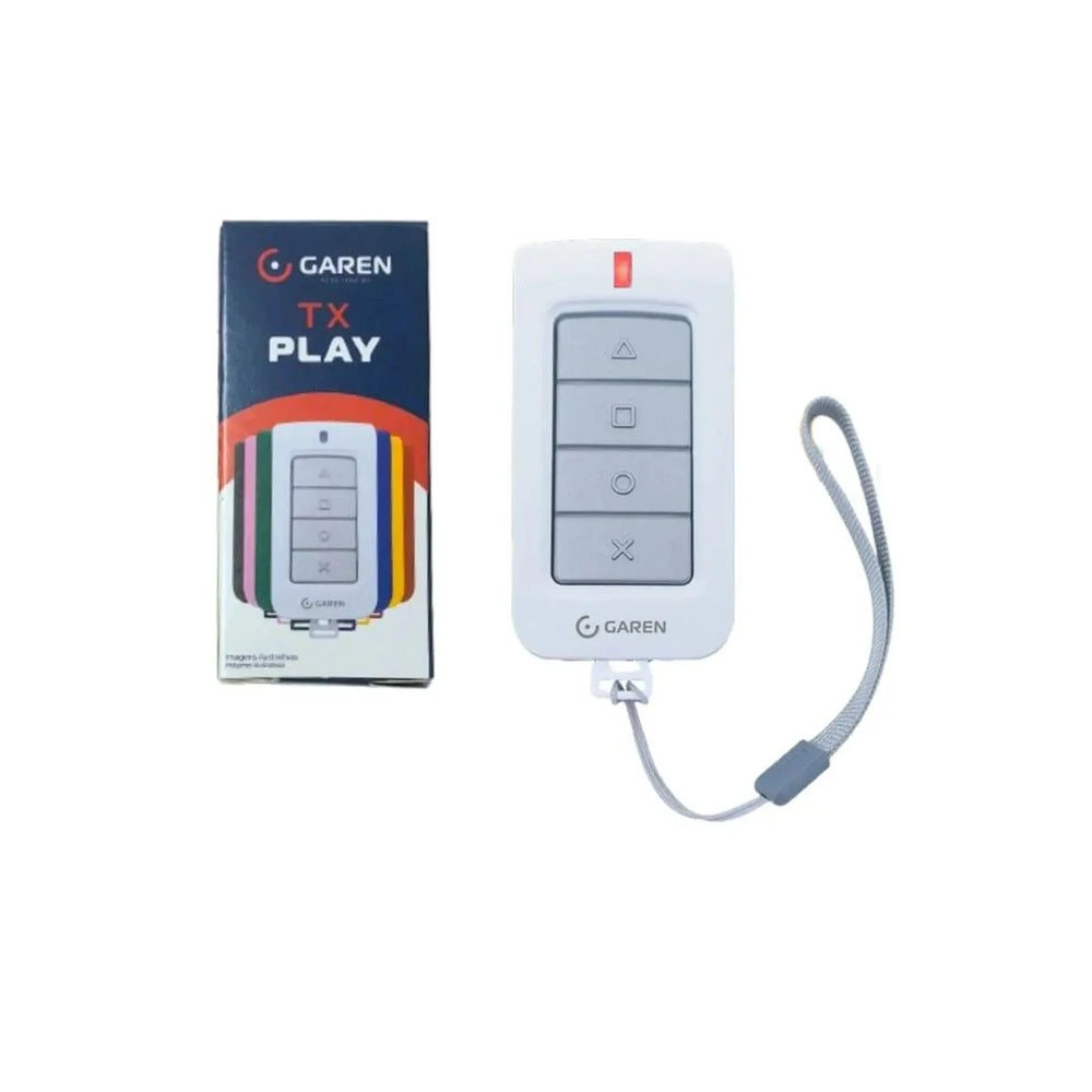 Control Remoto Garen para Puerta Automatica Compatible con F05127-G Play Blanco Frecuencia 433MHz F01540-G