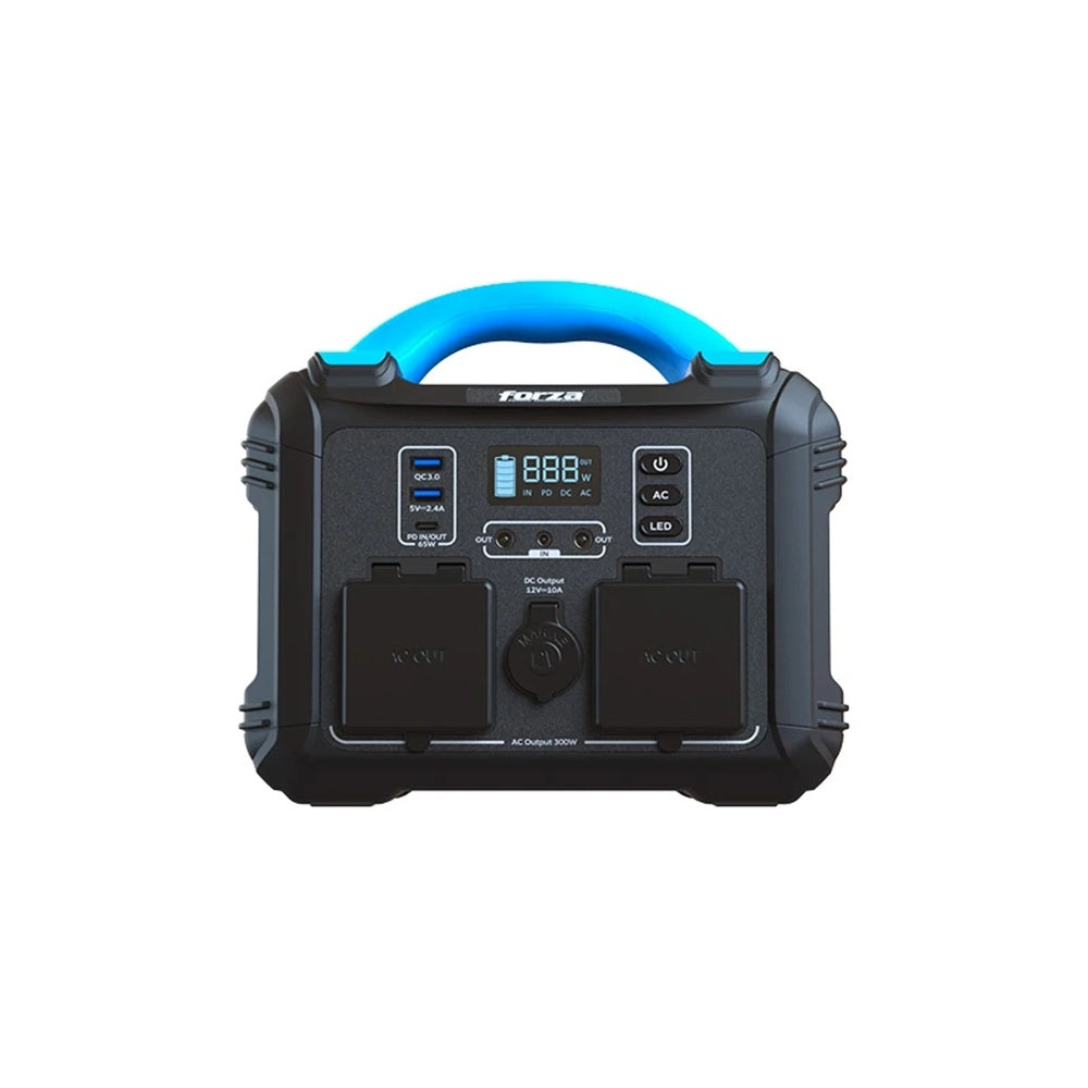 Fuente de Alimentación Portatil Forza de 300W Salida 2xNema 5-15R + 6DC Bateria LMFP +3000 ciclos FPP-T302-I
