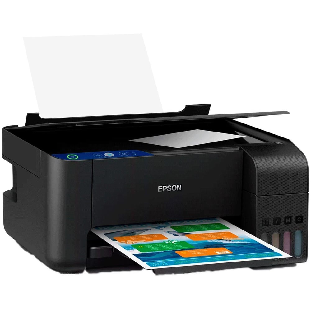 Impresora Epson Multifuncional L3210 Impresora Escaner Copiadora con Sistema de Tinta Continuo Original Conectividad USB C11C
