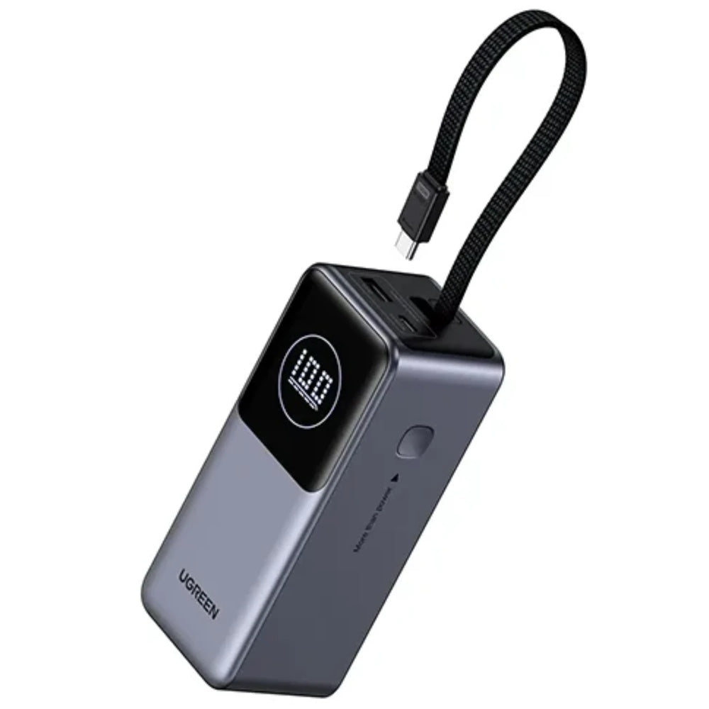 Power Bank Ugreen Nexode 20.000mAh Carga Ultrarapida hasta 130W Pantalla TFT Cable USB-C Puerto 1xUSB-A 1xUSB-C 55365B