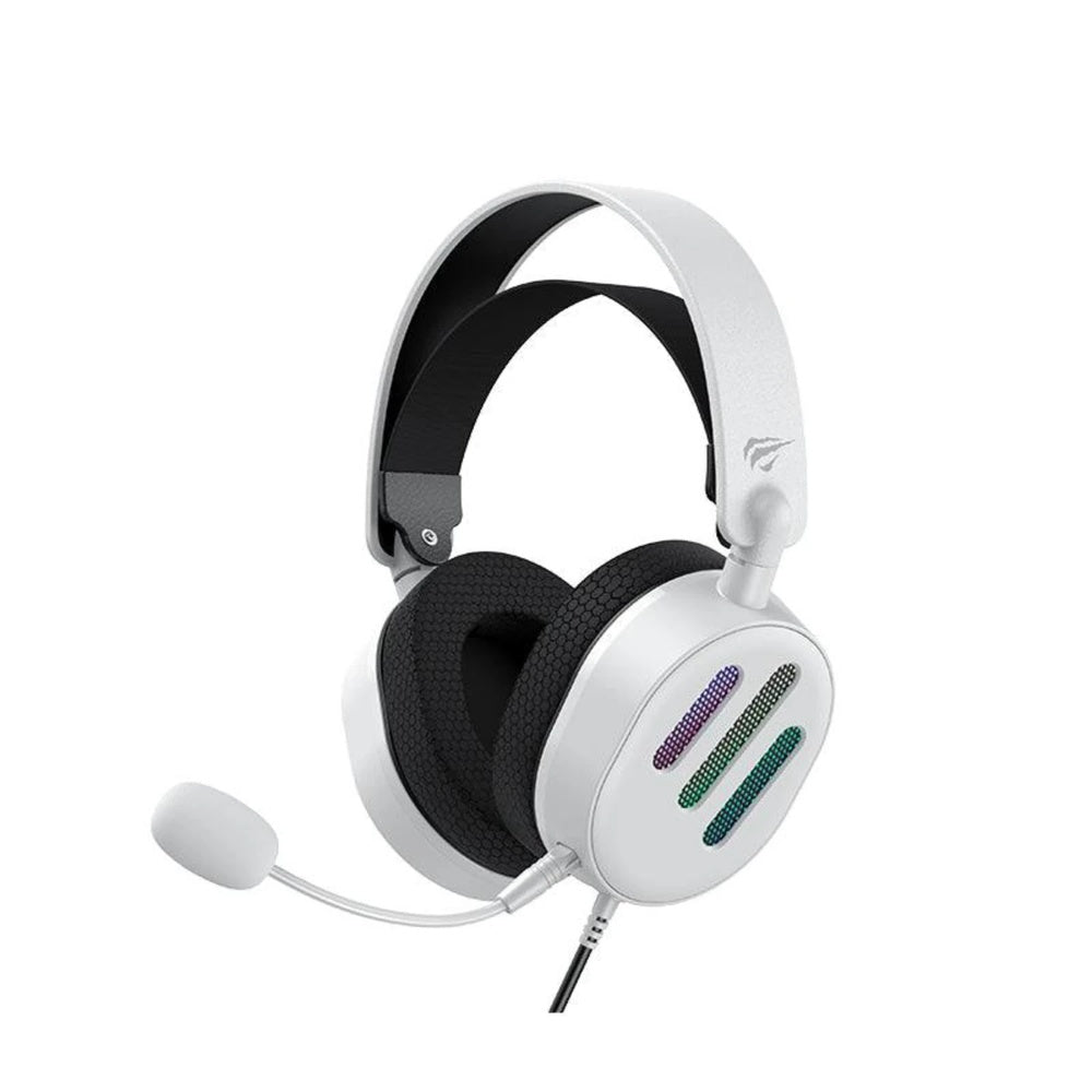 Audifono Gamer Havit 7.1 20Hz-20KHz Luces RGB Microfono Omnidireccional Desmontable Driver 50mm H2038U-WBK