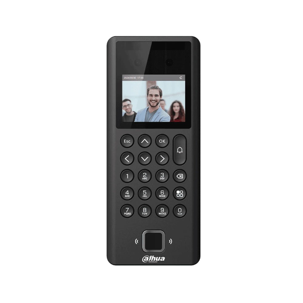 Control de Acceso Dahua Reconocimiento Facial Pantalla 2.4" Rec. Facial Tarjeta Contraseña TCP-IP WiFi DHI-ASI3204E-DW