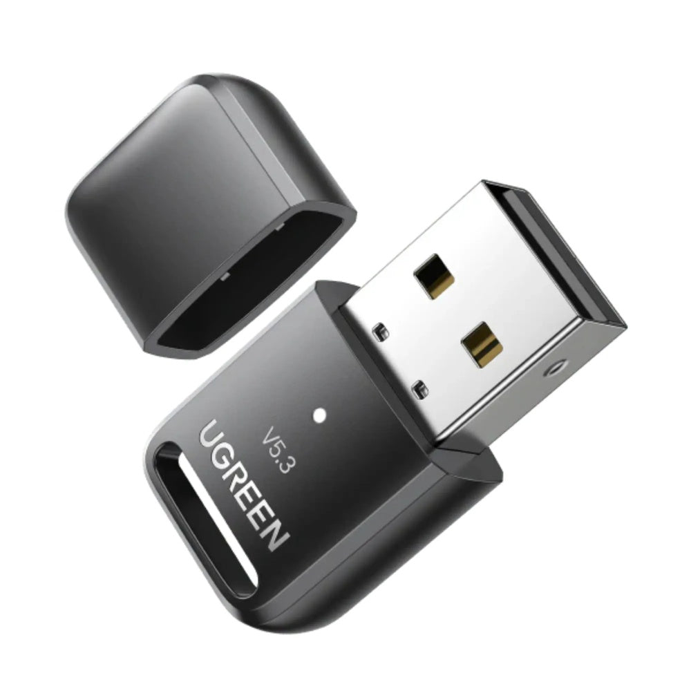 Adaptador Ugreen USB-A a Bluetooth v5.3 BR+EDR BLE Soporta 7 Dispositivos en Simultaneo Indicador LED 90225