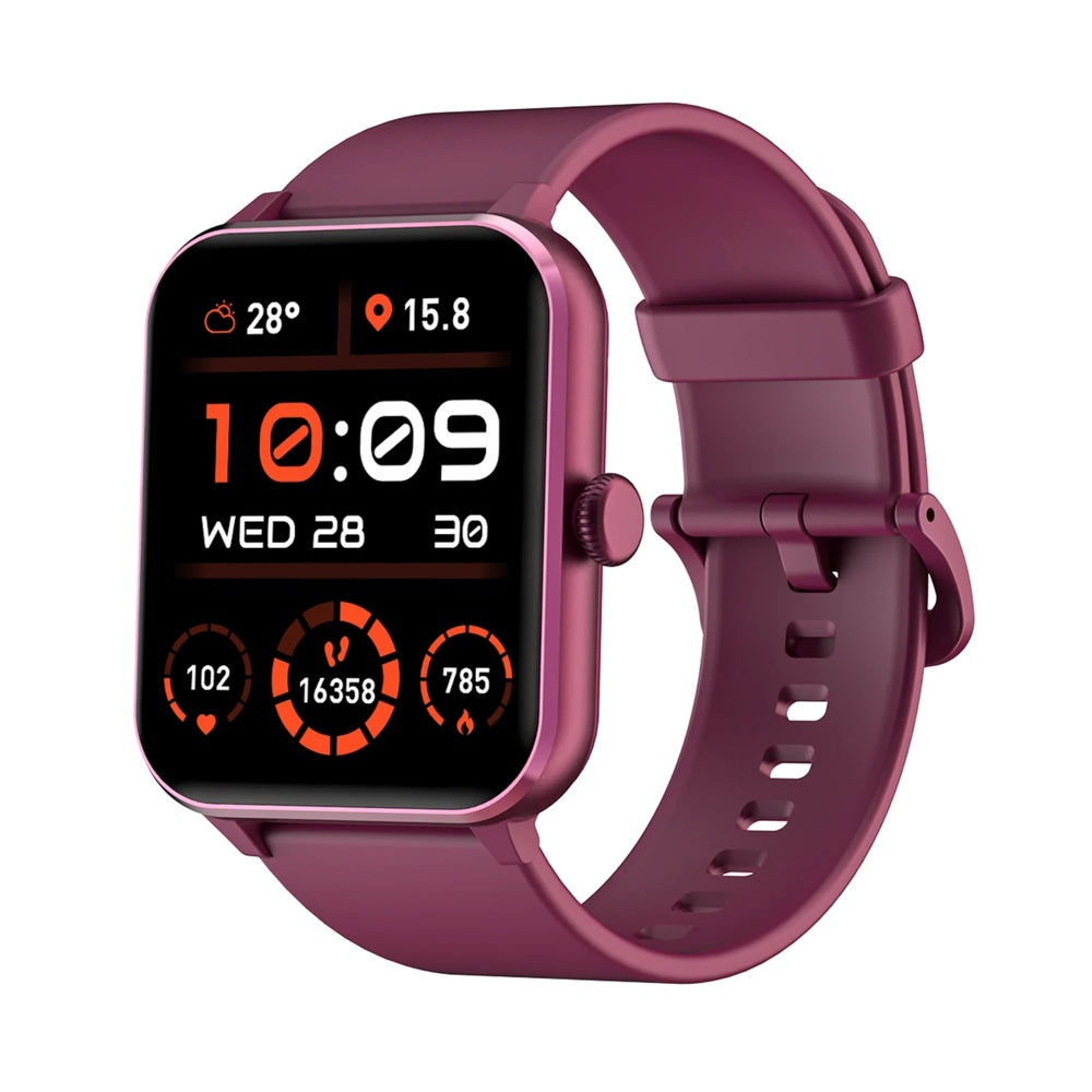 Reloj Smartwatch Blackview Pantalla 1.85" HD Llamada Bluetooth y Asistente de Voz Bateria 350mAh IP66 color Vino R50-WR