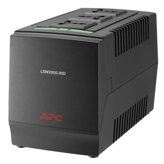 Estabilizador APC Regulador de Voltaje 2000 VA con 3 Enchufes Universales LSW2000-IND