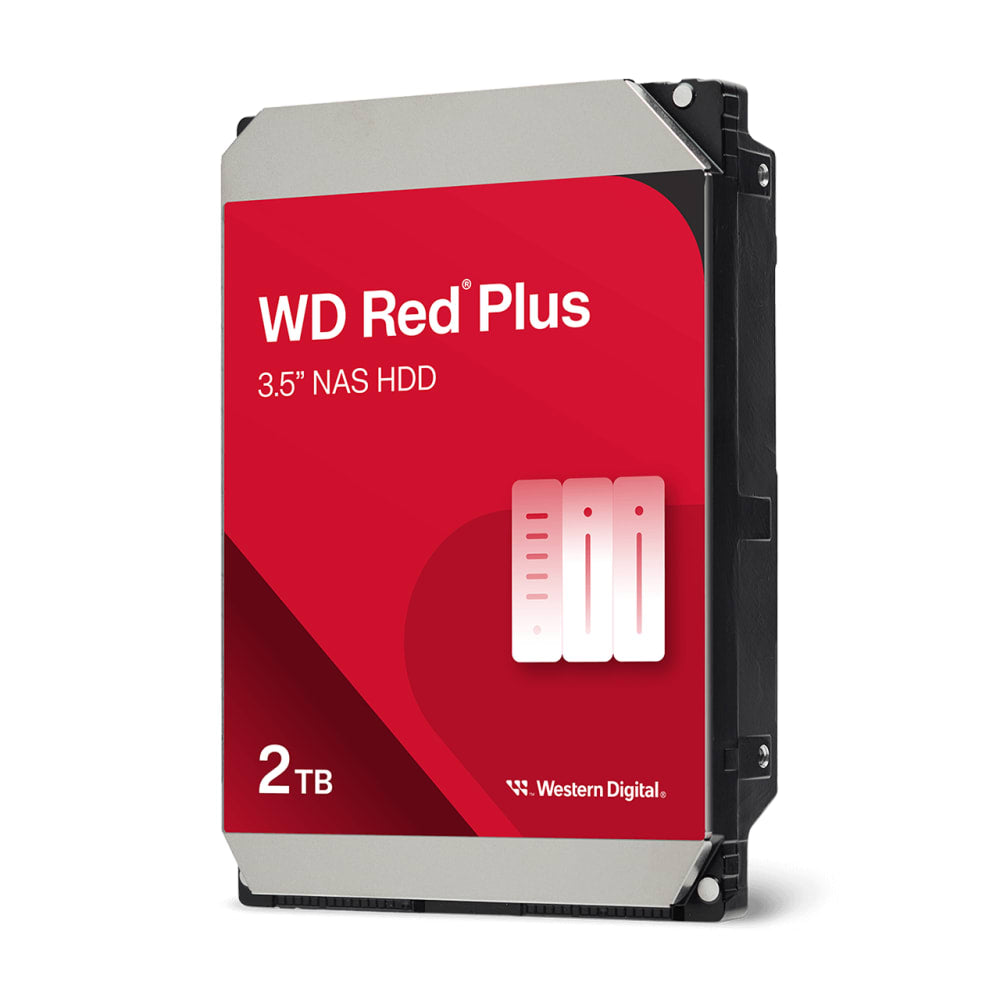 Disco Duro Western Digital Red Plus 12TB 7200RPM Sata III 6Gbps 3.5" para Sistema NAS Cache 512MB Para RAID hasta 8 Bahias WD