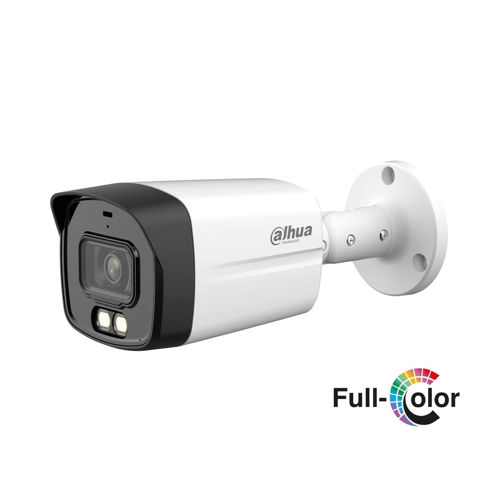 Camara Dahua HDCVI Bala 5MP Full Color con Microfono Metal/Plastico Lente 2.8mm Luz 40 metros 25fps 5MP Zoom Digital 4x IP67 HAC-HFW1509TLM-IL-A-28-S2