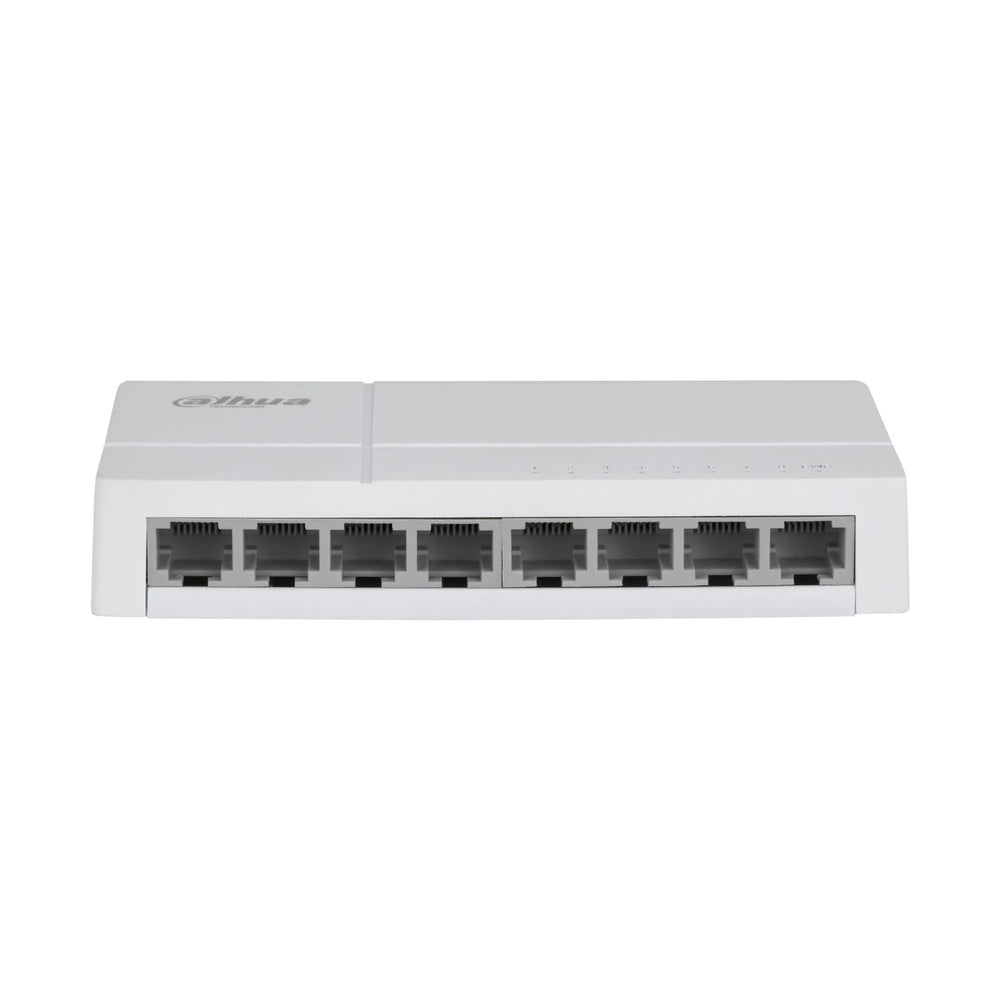 Switch Dahua 8 Puertos 10/100Mbps Switching 1.6Gbps Certificado CE Plastico DH-SF1008L