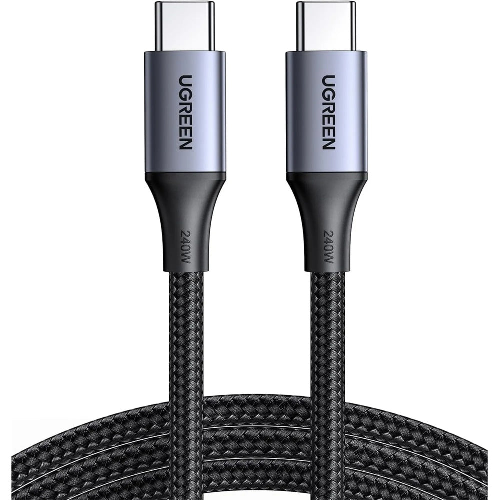Cable Ugreen USB-C a USB-C 240W Ultra Power PD3.1 48V 5A Diseño Ultra Resistente Compatibilidad Universal Largo 2m 90440