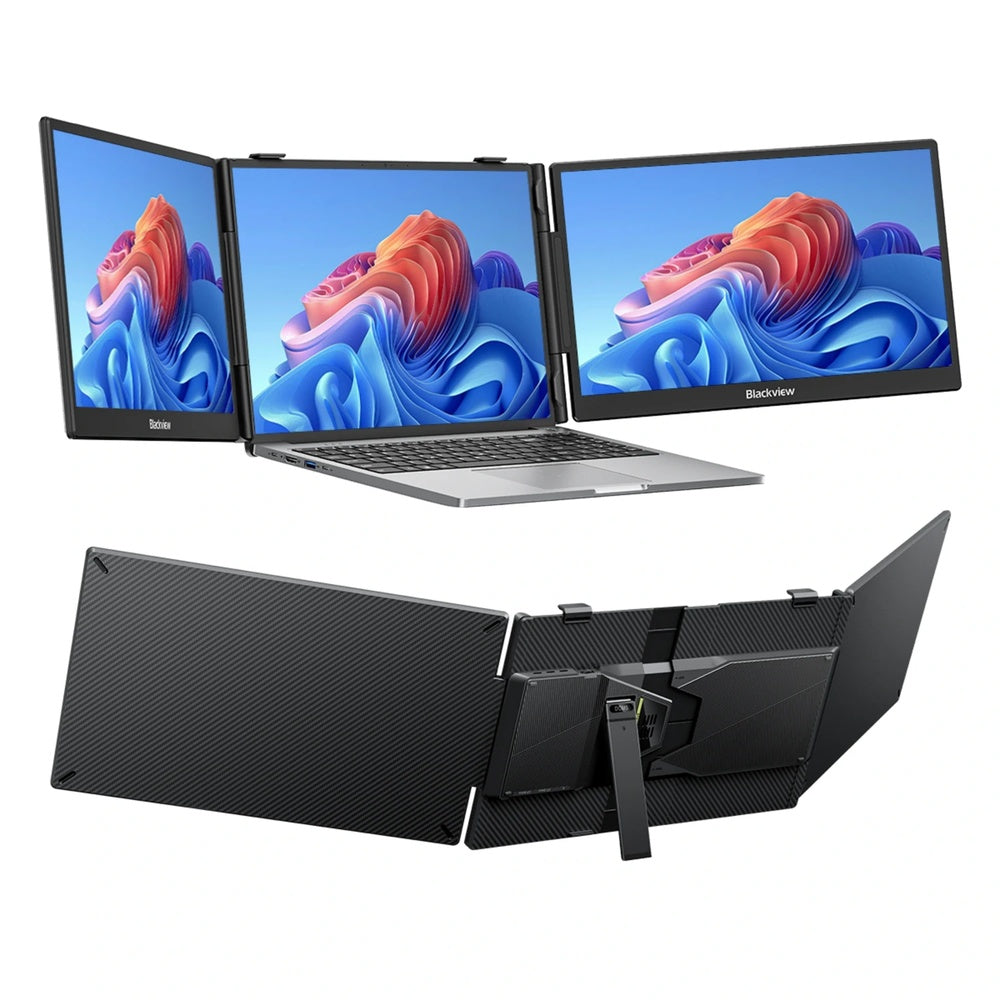 Monitor Extensor de Pantalla Portatil Blackview Doble 14" IPS Full HD 1080P 60Hz PD3.0 Multiplataforma 3xUSB-C 3.1 DCM5